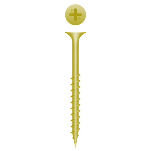 10 x 6 Outdoor Phillips Bugle Head, Coarse Thread, Zinc Yellow (Pack Qty 125) 1060SYV
