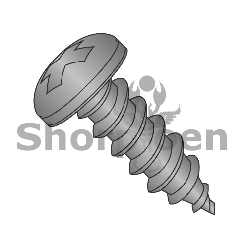 8-15X1 Phillips Pan Self Tapping Screw Type A Fully Threaded Black Oxide (Pack Qty 5,000) BC-0816APPB