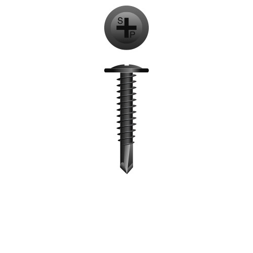 8-18 x 1 Phillips Modifi   Truss (R/W) Head, Black Oxide Point# 2 (Pack Qty 5000) M84B