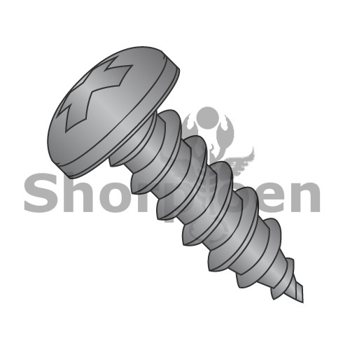 6-18X5/8 Phillips Pan Self Tapping Screw Type A Fully Threaded Black Zinc (Pack Qty 10,000) BC-0610APPBZ