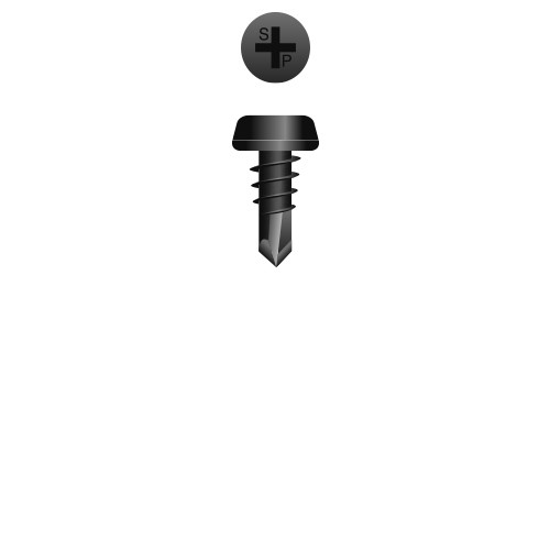 7-20 x 7/16 Phillips Pan Head Framing Screw, Phosphate Coated Point# 2 (Pack Qty 350) F7I