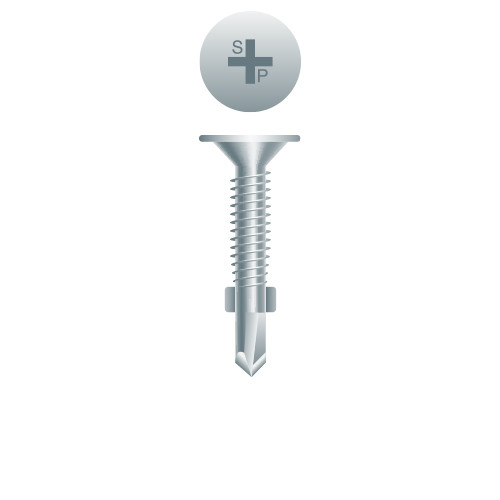 10-24 x 1-7/16 Phillips Wafer Head with Wings, Zinc Plated Point# 3 (Pack Qty 4000) R107