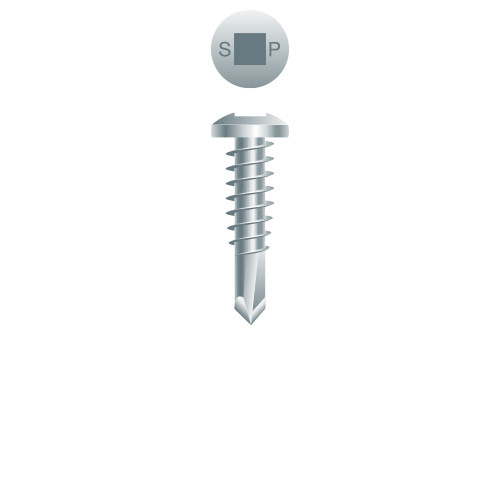 8-18 x 3/4 Square Drive Pan Head, Zinc Plated Point# 2 (Pack Qty 250) P86QI