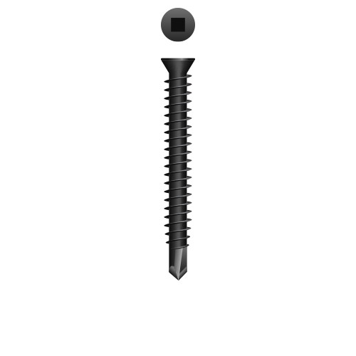 7-19 x 1 Square Drive Trim Head, Phosphate Coating Point# 2 (Pack Qty 300) T0QI