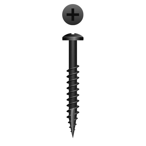 6-20 x 1-1/2 Woodworking Face Framing Phillips #7 Pan Head, Type 17, Black Oxide (Pack Qty 7000) XP6