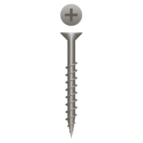 9 x 3 Woodworking Phillips Flat Head Particle Board Screw, Plain and Lubed (Pack Qty 400) 948LV