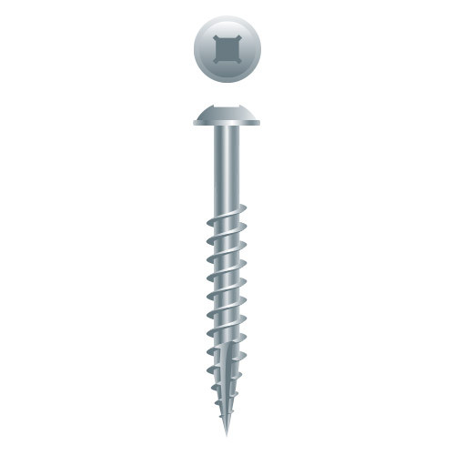 8 x 2-1/2 Woodworking Phillips/Square Drive Round Washer Head Particle Board Screw, Type 17, Zinc Plated (Pack Qty 400) X840RWZV