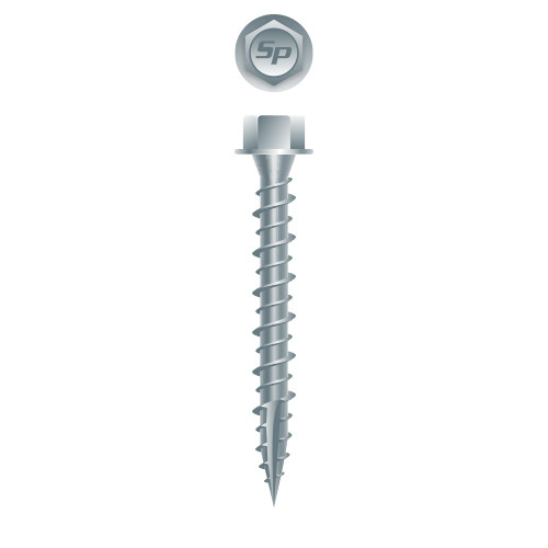 10-14 x 2 Pole Gripper Unslotted Indented Hi-Hex Washer Head w/Shoulder, (Pack Qty 100) PG1032I