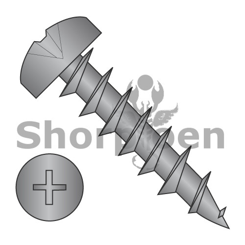 8-11X1 5/8  Phillips Pan Deep Thread Wood Screw 2/3 Thread Black Oxide and Oil (Pack of 5000) BC-0826DPPDB