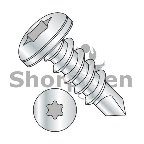 10-16X3  6 Lobe Pan Self Drilling Screw Fully Threaded Zinc and Bake (Pack of 1000) BC-1048KTP