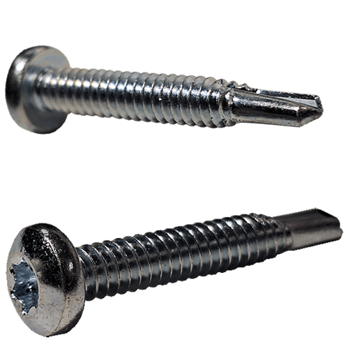 10-24X1  6 Lobe Pan Full Thread Self Drilling Screw W/Machine Screw Threads Zinc And Bake (Pack of 5000) BC-1016KTPMS