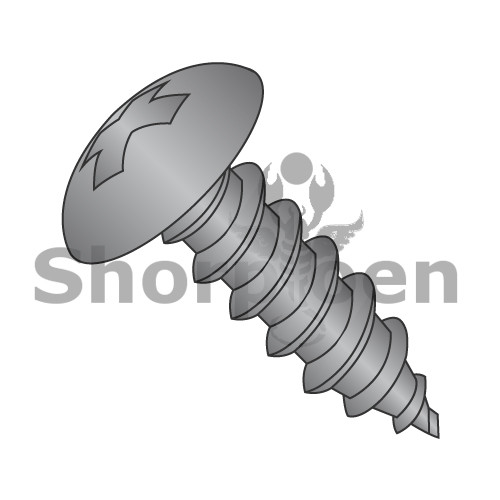 8-15X2 Phillips Full Contour Truss Self Tapping Screw Type A Fully Threaded Black Oxide (Pack Qty 1,500) BC-0832APTB