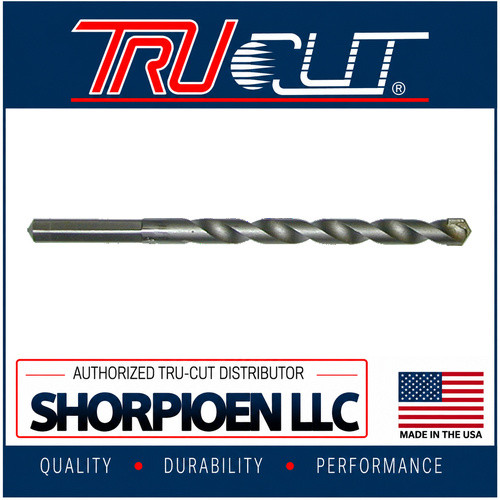 TRU-CUT HEX SHANK CARBIDE TIPPED HAMMER DRILL BIT CYCLO IMPAK SKIN CARDED 3/16X6 (Pack of 12) Part No. 12011S