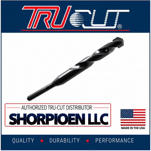 TRU-CUT FLEXIBIT FLEXIBLE BELLHANGER DRILL BIT CARBIDE TIP MASONRY 3/16 SHANK 1/4X72 (Pack of 1 pc) Part No. BFC.25072