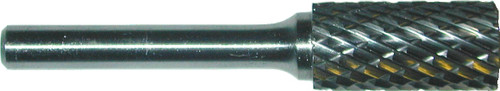 TRU-CUT CARBIDE BURR CYLINDRICAL DOUBLE CUT 1/4 SHANK 1/4 DIA X5/8 HEAD LENGTH (Pack of 1 pc) Part No. CBSA-1