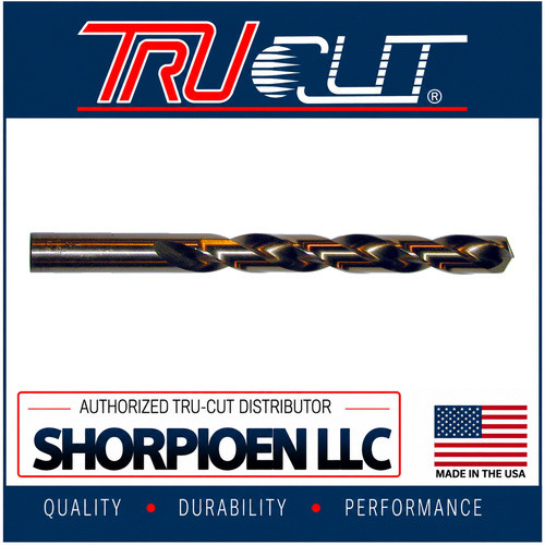 TRU-CUT JOBBER DRILL BIT COBALT 135 SPLIT POINT HEAVY DUTY 3/32X2-1/4  (Pack of 12)  Part No. COB.093