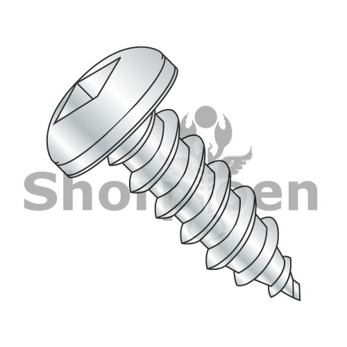 6-18X1 1/2 Square Pan Self Tapping Screw Type A Fully Threaded Zinc (Pack Qty 4,500) BC-0624AQP