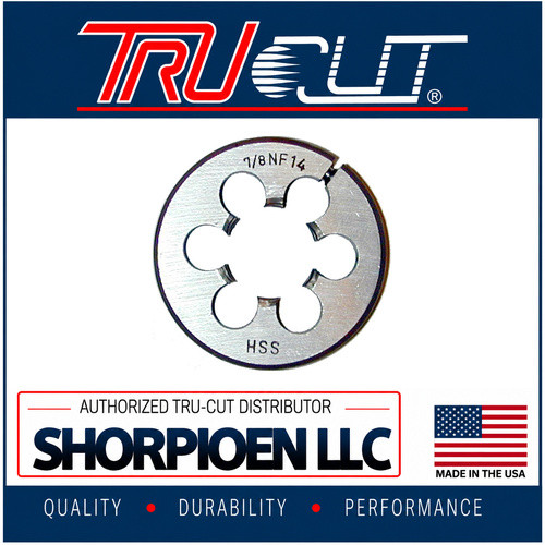 TRU-CUT ROUND DIE ADJUSTABLE HSS 3/4-16 NF (Pack of 1) Part No. DR.750X16