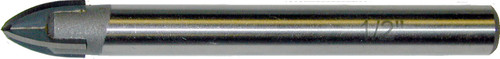 TRU-CUT GLASS AND TILE DRILL BIT QUAD CARBIDE TIP 1/2 (Pack of 1 pc) Part No. GDQ.500