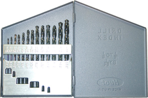 TRU-CUT DRILL BIT SET 13 PC JOBBER SET 1/16 THRU 1/4 BY 64THS METAL INDEX (Pack of 1 pc) Part No. M-13
