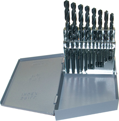 TRU-CUT DRILL BIT SET 21 PC JOBBER SET 1/16 THRU 3/8 BY 64THS METAL INDEX (Pack of 1 pc) Part No. M-21