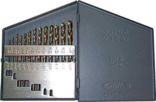 TRU-CUT DRILL BIT SET 13 PC COBALT SET 1/16 THRU 1/4 BY 64THS METAL INDEX (Pack of 1 pc) Part No. MCOB-13