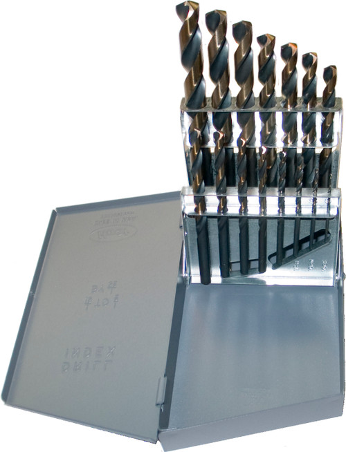 TRU-CUT DRILL BIT SET 15 PC BLACK & GOLD SET 1/16 THRU 1/2 BY 32NDS (Pack of 1) Part No. MHDC-15
