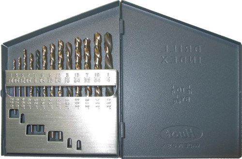 TRU-CUT DRILL BIT SET 29 PC LEFT HAND JOBBER SET 1/16 THRU 1/2 BY 64THS METAL INDEX (Pack of 1 pc) Part No. MLH-29
