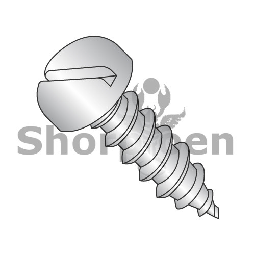 10-12X1 1/2 Slotted Pan Self Tapping Screw Type A Fully Threaded 18-8 Stainless Steel (Pack Qty 2,000) BC-1024ASP188