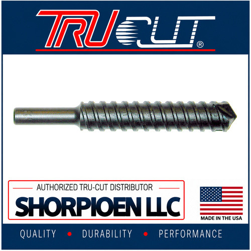 TRU-CUT STRAIGHT SHANK CARBIDE TIPPED MASONRY DRILL BIT CYCLO TWIST FAST SPIRAL 3/8X36 (Pack of 1 pc) Part No. X37536