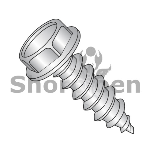 14-10X5/8 Unslotted Ind Hex washer Self Tapping Screw Type A Full Thread 18-8 Stainless Steel (Pack Qty 1,500) BC-1410AW188