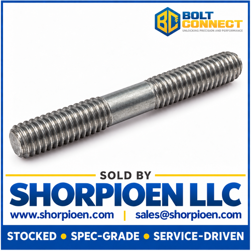 1/4-20X6 Hanger Bolt Plain Center 18 8 Stainless Steel (Pack Qty 100) BC-1496BH188