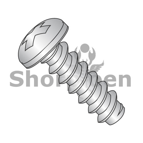 4-24X3/8 Phillips Pan Self Tapping Screw Type B Fully Threaded 18-8 Stainless Steel (Pack Qty 5,000) BC-0406BPP188