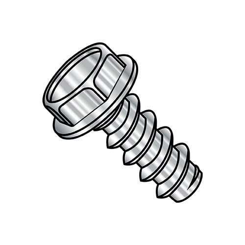 10-16X3/4 Unslotted Indented Hex Washer Self Tapping Screw Type B Fully Thread 18 (Pack Qty 2,000) BC-1012BW188