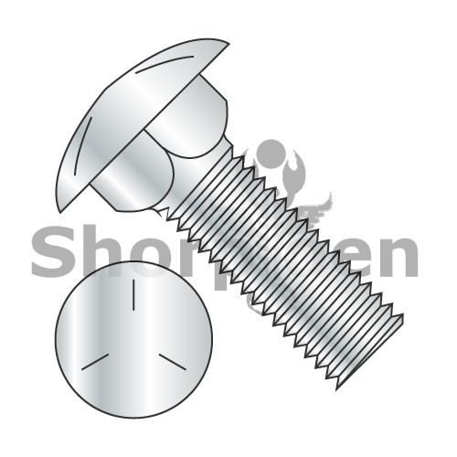 3/8-16X2 Carriage Bolt Grade 5 Fully Threaded Zinc (Pack Qty 500) BC-3732C5