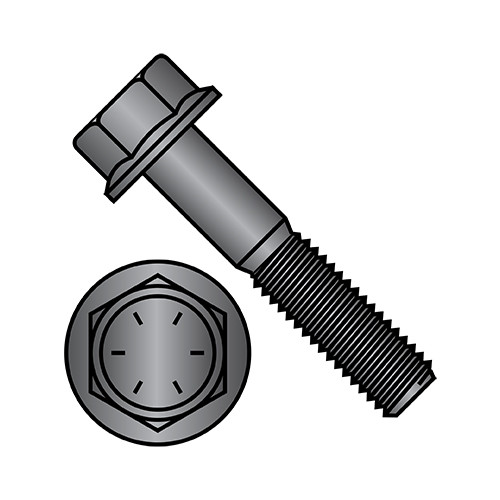 7/16-14X1 3/4 Hex Head Flange Non Serrated Frame Bolt IFI-111 2002 Grade 8 Black Phosphate (Pack Qty 400) BC-4328BF