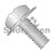4-40X3/16 Phillips Pan Square Cone 410 Stainless Sems Fully Threaded 18-8 Stainless Steel (Pack Qty 5,000) BC-0403CPP188