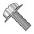 8-32X1/2 Phillips Pan Square Cone 410 Stainless Sems Fully Threaded 18-8 Stainless Steel (Pack Qty 5,000) BC-0808CPP188