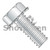 1/4-20X7/8 Unslotted Indent Hex Head 7/16 AF External Sems Machine Screw Full Thread Zinc And (Pack Qty 1,000) BC-141407EH
