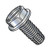 10-32X1 1/2 Slotted Indented Hex Washer Thread Cutting Screw Type F Fully Threaded Zinc And (Pack Qty 3,000) BC-1124FSW