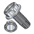 10-24X1/2 Slotted Indent Hex Washer Serrated Thread Cut Screw Type F Full Thread Zinc (Pack Qty 7,000) BC-1008FSWS