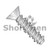 4-24X3/8 Phillips Flat High Low Screw Fully Threaded 4 10 Stainless Steel (Pack Qty 10,000) BC-0406HPF410