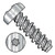 10-16X3/4 #8HD Six Lobe Pan High Low Screw Fully Threaded 18-8 Stainless Steel (Pack Qty 2,500) BC-1012HTP188