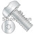 1/4-20X3/8 Six Lobe Pan Head Internal Tooth Sems Machine Screw Fully Threaded Zinc (Pack Qty 1,000) BC-1406ITP