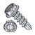 8-18X3/4 Slotted Indented Hex Washer Serrated Self Drilling Screw Full Thread Zinc (Pack Qty 8,000) BC-0812KSWS