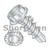 10-16X3/4 Slotted Indented Hex Washer Serrated Self Drilling Screw Full Thread Zinc (Pack Qty 6,000) BC-1012KSWS