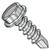 8-18X1/2 Unslotted Indent Hex Washer Self Drill Screw Full Thread 18-8 Stainless Steel (Pack Qty 5,000) BC-0808KW188