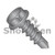 8-18X1 Unslotted Indented Hex Washer Self Drilling Screw Full Thread Black Zinc (Pack Qty 6,000) BC-0816KWBZ