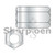 7/8-9X2 1/2 Hex Rod Coupling Nut 1 1/4 inch Across Flats Grade 5 Zinc (Pack Qty 60) BC-874020NCUP5