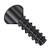 6-19X1/2 Phillips Flat Thread Rolling Screws 48-2 Fully Threaded Black Oxide And Wax (Pack Qty 10,000) BC-0608LPFB